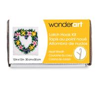 Wonderart Heart Wreath Latch Hook Kit 12 X 12