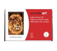 Wonderart Lion Latch Hook Kit 27 X 40