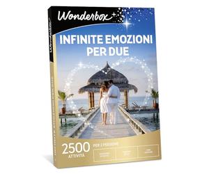 Wonderbox - Box Regalo Infinite Emozioni Per Due- Regali Di Coppia Per Provare Nuove Esperienze Assieme Idee Regalo Per Anniversario, Regali Coppia Per Scoprire Nuove Passioni.