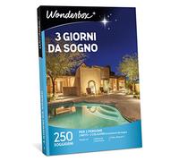 WONDERBOX - Cofanetto Regalo - 3 Giorni da Sogno - 2 Notti + 2 Colazioni in Strutture da Sogno - Regalo per una Coppia