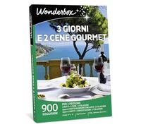 WONDERBOX - Cofanetto Regalo - 3 Giorni e 2 Cene Gourmet - 920 Soggiorni - 2 Notti + 2 Cene + 2 Colazioni - 2 Persone - Regalo speciale