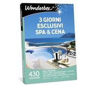 WONDERBOX - Cofanetto Regalo - 3 Giorni Esclusivi Spa & Cena - 610 Soggiorni in hotel a 4 stelle - Resort, Ville, Castelli - 2 Notti + Cena e o Attività Benessere + Colazione