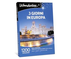 WONDERBOX - Cofanetto Regalo - 3 Giorni in Europa - per 2 Persone