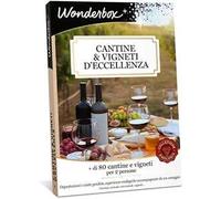 Wonderbox - Cofanetto Regalo - Cantine e vigneti d'eccellenza - Degustazioni + Visite guidate in Cantine, aziende vitivinicole e vigneti - 2 Persone