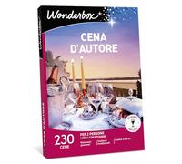 Wonderbox - Cofanetto Regalo - Cena d'autore - 1 cena con bevande - 2 persone - Piatti gourmet selezionati in trattorie, enoteche, ristoranti italiani ed etnici - Fino a 3 portate