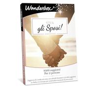 WONDERBOX - Cofanetto Regalo - Viva Gli sposi - Emozioni - 950 Soggiorni - Per 2 Persone - 1 Notte + Cena o 2 Notti o 1 Notte con Attività Benessere - Regalo di Matrimonio di nozze