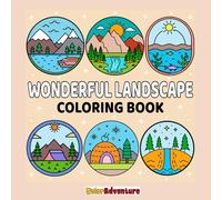 Wonderful Landscape Coloring Book: A Bold and Easy Coloring Book with Beautiful Scenery for Relaxation and Stress Relief for Kids & Adults