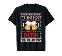 wonderful time for a beer Ugly Christmas Sweaters Maglietta