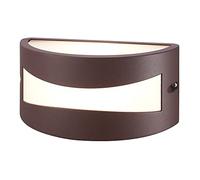 wonderlamp - Applique da parete per esterno impermeabile, per giardino, terrazza, garage, colore marrone ossido, lampadina E27