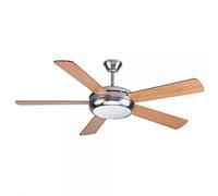 Wonderlamp Conte Ventola da soffitto E27, 15 W, nichel, 132 x 132 x 34.2 cm