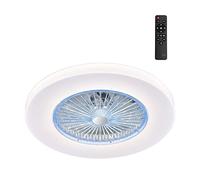 wonderlamp Ventilatore da soffitto - Plafoniera senza pale visibili LED, bianca, memoria accesa, Ponele, W-V000060