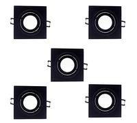 Wonderlamp w-e000116 Pack 5 pezzi Classic w-e000116empotrable quadrato basculante GU10, colore: nero
