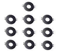 Wonderlamp w-e000117 Pack 10 pezzi Classic da incasso rotondo basculante, Nero