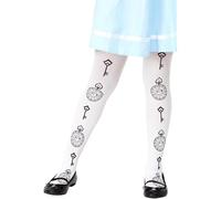 Bambini Wonderland Fairy Fiabe Orologio Chiave Bianco Libro Giorno Calze 6-12yrs