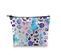 Wonderland - Trousse per trucchi, motivo fiabe di Alice, regalo per i fan del cinema, per ragazza, sorella, figlia, Alice con cerniera, Blu Alicee Makeup Bag Ku, alla moda