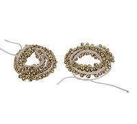 Wonderlist Handicrafts Kathak Ghungroo - Coppia di 16 n° grandi campane legate con corda di cotone per cavigliera strumento musicale India accessori per danza (7575)