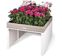 WONDERMAKE® Grande design, garage per robot tosaerba, misura XXL, universale, con scarico dell'acqua, in legno, per la casa, per il robot tosaerba, per il garage piatto, 78,5 x 96 x 57 cm, grigio
