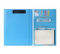 Wonderpool A4 A5 Appunti in PU pelle Partfolio Notepad Porta moduli - Intervista Planner Meeting Scrittura Padfolio File Porta documenti per ufficio Viaggi Scuola Hotel Ospedale (Azzurro cielo, A4)