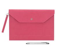 Wonderpool Cartelle Portadocumenti A4 in Pelle Sintetica Alta Capacità Buste Custodia per Portfolio di documenti e Cancelleria Organizer e Custodia Multifunzione per Tablet PC (rosso prugna)