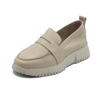Wonders A-4410 Flexfly Wild Beige Mocassini per Donna in Pelle Beige Zeppa Media (Taglia 36)