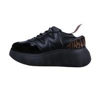 Wonders Roma: Scarpe Da Donna Nere Con Piattaforma In Pelle Leggera A-3610