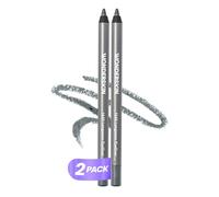 Wonderskin 1440 Longwear Matita Eyeliner Nera, Confezione da 2 - Matita Eyeliner Impermeabile, Temperabile e Anti-Sbavatura (Oyster Blue)