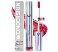 Wonderskin Wonder Blading Top Gloss - Lucidalabbra Rosso Glitterato, Trucco Labbra Idratante E Dalla Finitura Altamente Lucida (Rosso Glitter)