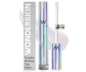 Wonderskin Wonder Blading Top Gloss - Lucidalabbra Trasparente Con Glitter, Trucco Labbra Idratante E Con Finitura Altamente Lucida (Olografico)