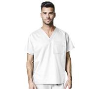 WonderWink 100AWHITXL WonderWORK - Top Unisex con Scollo a V, Bianco, Taglia XL