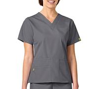 WonderWink Origins Bravo - Maglietta da Donna di Divisa Sanitaria, Peltro, M