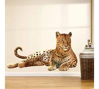 wondever Adesivi Murali Safari Leopardi Sticker da Muro Animali della Giungla Ghepardo Adesivi da Parete per Soggiorno Camera da letto Camerette Bambini