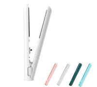 Wondolla Curling Iron, Mini Dual-Purpose Curling Iron, 2-in-1 Mini Curlings Wand & Flat Irons Hairs Straighteners, Cozy Home Curlings, for All Hair Types, Rapid Heating (White)