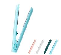 Wondolla Curling Iron, Mini Dual-Purpose Curling Iron, 2-in-1 Mini Curlings Wand & Flat Irons Hairs Straighteners, Cozy Home Curlings, for All Hair Types, Rapid Heating (Blue)