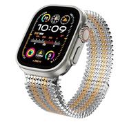 Wongeto Cinturino in acciaio inossidabile compatibile con Apple Watch 40/42/41/38/44/46/45/49 mm, cinturino in maglia milanese in metallo per iWatch serie 10, 9, 8, 7, 38/40/41/42mm(Series 11/10