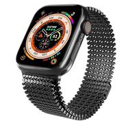 Wongeto Cinturino in acciaio inossidabile compatibile con Apple Watch 40/42/41/38/44/46/45/49 mm, cinturino in maglia milanese in metallo per iWatch serie 10, 9, 8, 7, 49/46/45/44/42mm(Series 3 2 1