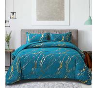 WONGS BEDDING Set di biancheria da letto king size con 2 federe, per tutte le stagioni, con morbida imbottitura in microfibra, 261,6 x 228,6 cm