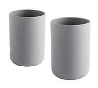wongwongcat Tazze da 300 ml, infrangibili in stile giapponese, set da 2, bicchieri in plastica, lavabili in lavastoviglie (grigio e grigio)