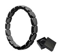 WonHey Braccialetto in ematite da uomo, braccialetti da uomo, regali per uomini, regali premurosi per gli uomini per l'uso quotidiano in ufficio, braccialetto da uomo con scatola inclusa