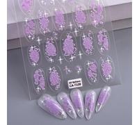 Wonhomke Rilievo 5D Cuore dei sogni 3D Adesivi Unghie Nail Art Stickers Autoadesivi Decorazioni Nail Art Disegni per ragazze/bambine/donne (7108)