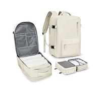 WONHOX Grande zaino da viaggio Carry on Volo Approvato Laptop Lavoro Business Zaino per le Donne Uomini Mochila de Viaje, B2-beige, X-Large, 43,2 cm
