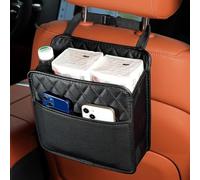 Woniyal 1PCS Organizer Sedile Posteriore Auto per Dacia Duster 2018-2026 | Organizer Impermeabile In Pelle PU,organizer da viaggio per bambini,Nero