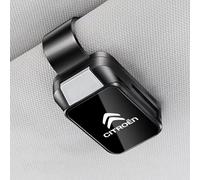 Woniyal 2 Pezzi Porta Occhiali Auto per Citroen Jumpy III M 2016-, 2025 Upgrade Porta Occhiali da Sole da Autos Parasole Fibbia Clip Carte e Biglietti,Black