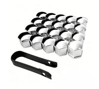 Woniyal 20 Pezzi Copridadi Ruota per Peugeot 508, Copri Dado Esagonale per Pneumatici Tappi Protettivi Bulloni e Dadi Ruota,Silver-19mm