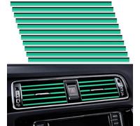 Woniyal 20 Pezzi Strisce Decorative per Auto Bocchette Aria Condizionata per FO-rd Focus St Line, Striscia Decorativa per la Presa dell'Aria Accessori,Green