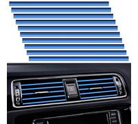 Woniyal 20 Pezzi Strisce Decorative per Auto Bocchette Aria Condizionata per VW T5 T6 T6.1 California à Hayon, Striscia Decorativa per la Presa dell'Aria Accessori,Blue