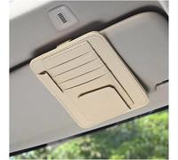 Woniyal Porta Documenti Auto per Aletta Parasole Ford Fiesta MK8 2017-2024, Organizer Parasole Auto in Pelle con Porta Occhiali e Tasche Porta Carte,Beige