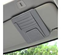 Woniyal Porta Documenti Auto per Aletta Parasole VW Golf 8 MK8 Variant 2020-2022 2023 2024, Organizer Parasole Auto in Pelle con Porta Occhiali e Tasche Porta Carte,Grey