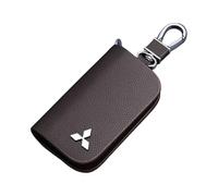 Woniyal Portachiavi per Auto per Mitsubishi Eclipse Cross Lancer Fortis Eclipse PHEV, Sacchetto Chiave Custodia Protettiva Astuccio Portachiavi Uomo Donna Protezione Cover Accessori,Coffee