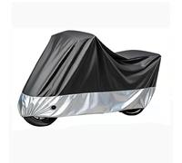 Woniyal Telo Coprimoto Impermeabile da Esterno per Harley-Davidson Cross Bones (FLSTSB) (2010-2011), 210D Oxford Copertura Moto con Fori in Alluminio e Fibbia Antivento, 1 Pezzo,Black-Silver-XXXL