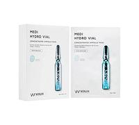 Wonjin Effect Medi Hydro Vial Mask (10 sheets x 1.05 oz) Deep Hydration with Hyaluronic Acid and Marine Collagen Korean Skincare Cosmetics Mask Sheet